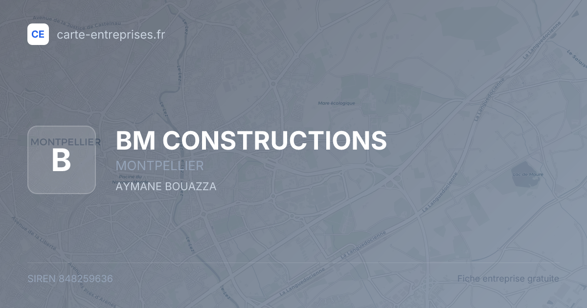 BM CONSTRUCTIONS — 848259636 — fiche entreprise