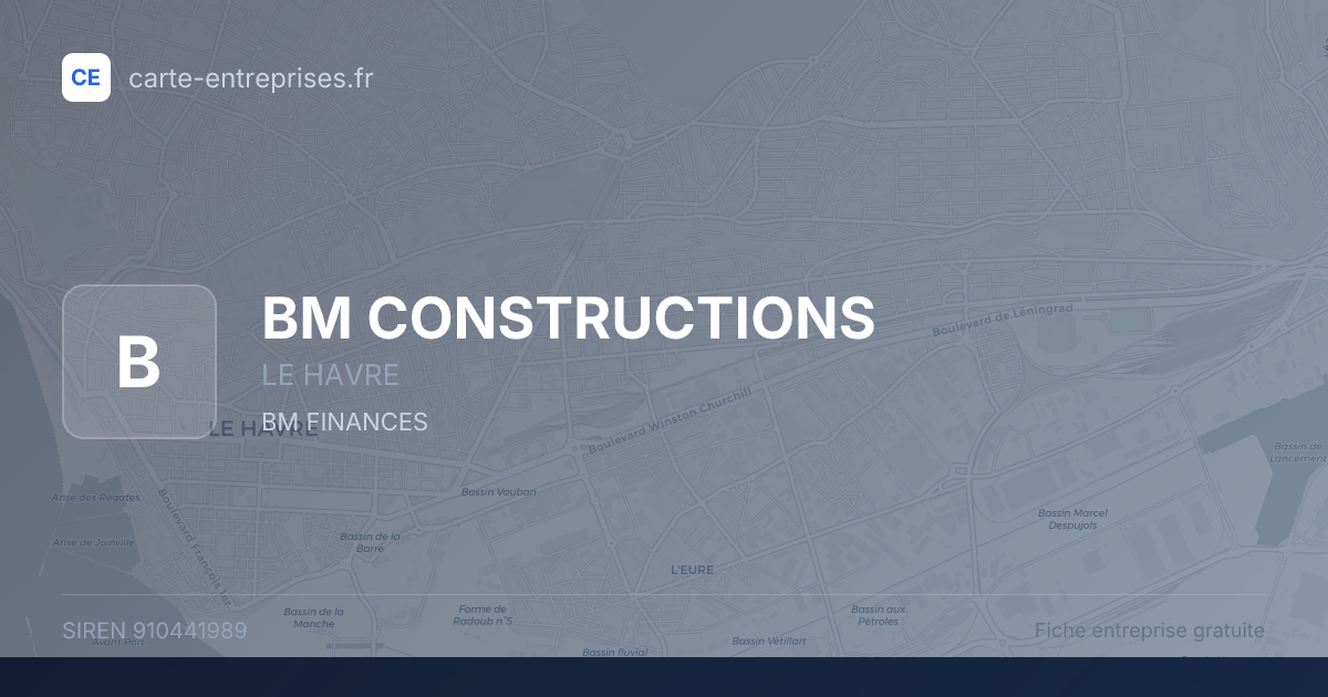BM CONSTRUCTIONS — 910441989 — fiche entreprise