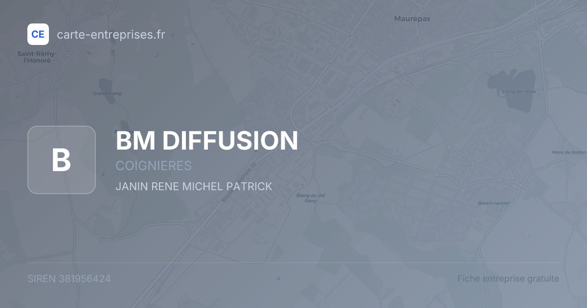 BM DIFFUSION — 381956424 — fiche entreprise