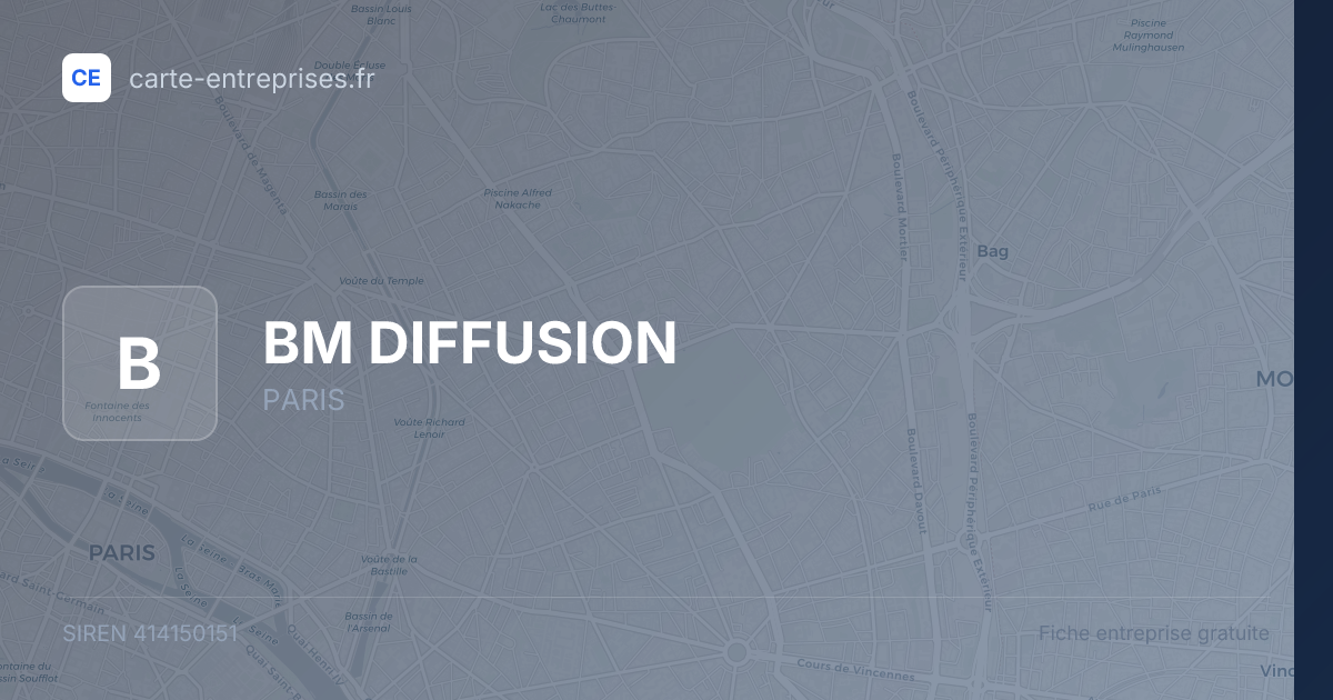 BM DIFFUSION — 414150151 — fiche entreprise