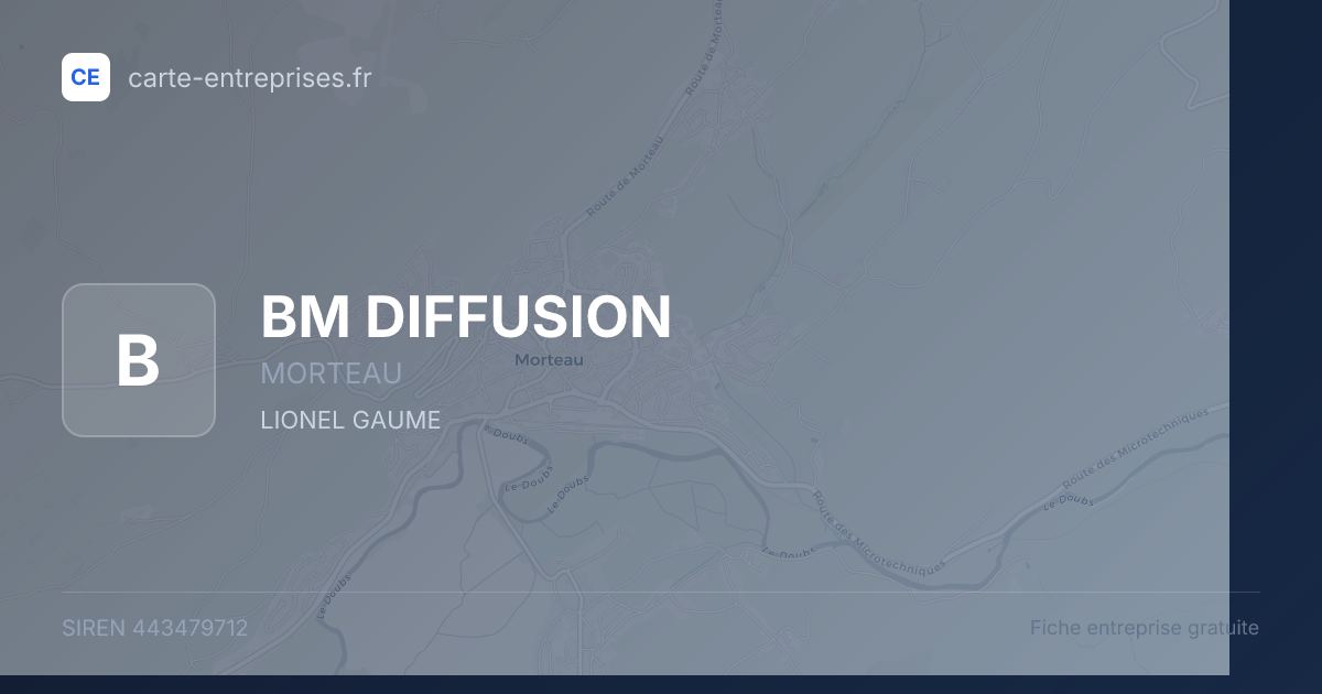 BM DIFFUSION — 443479712 — fiche entreprise