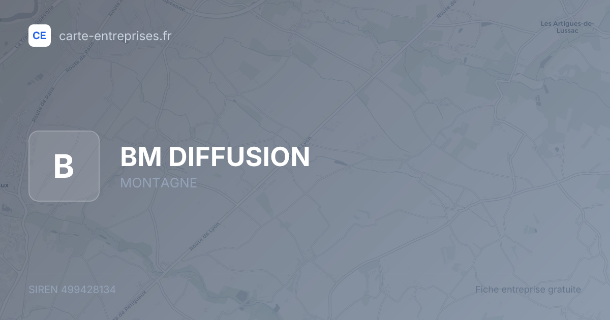BM DIFFUSION — 499428134 — fiche entreprise