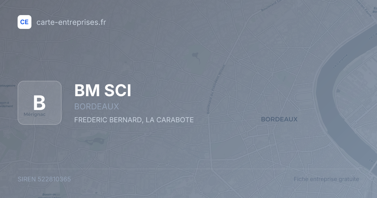 BM SCI — 522810365 — fiche entreprise