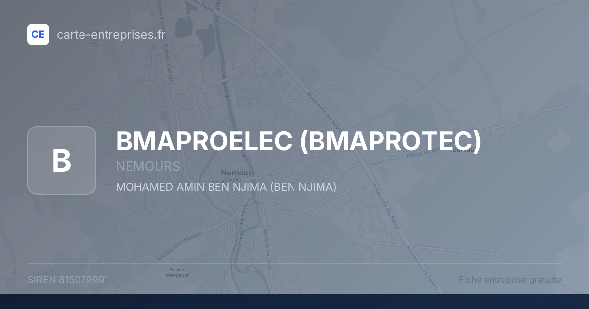 BMAPROELEC (BMAPROTEC) — 815079991 — fiche entreprise