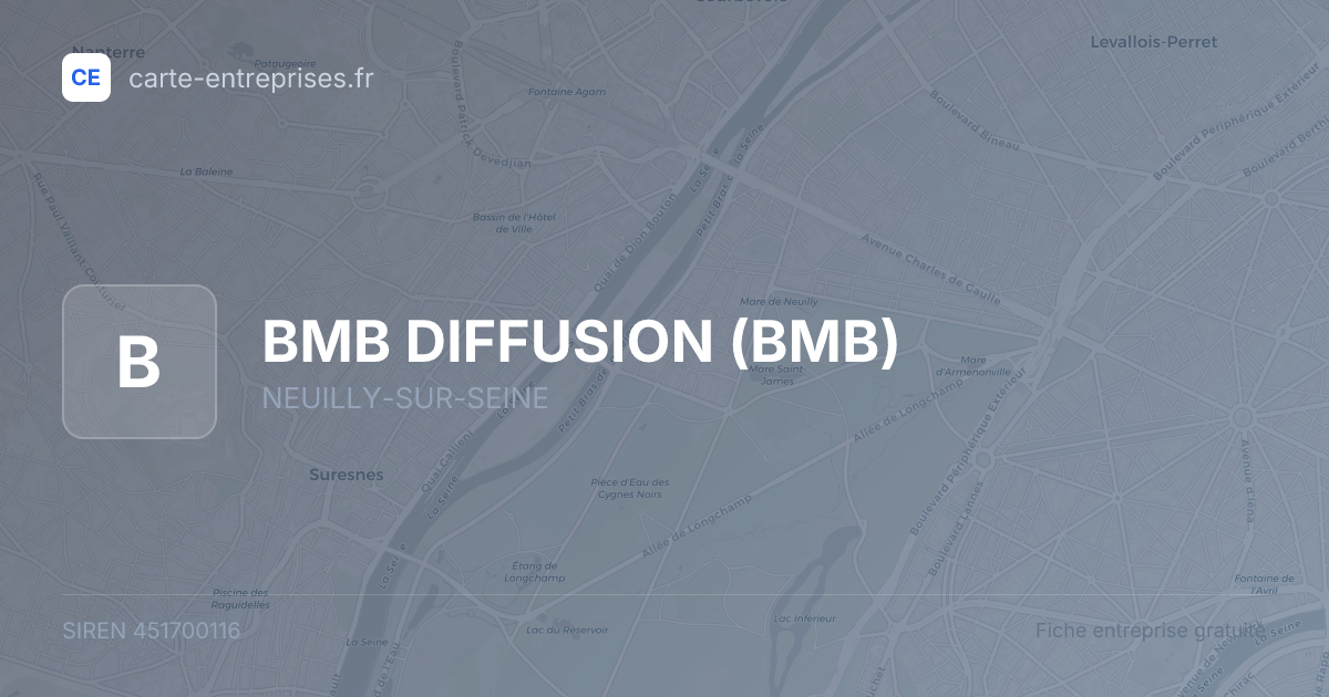 BMB DIFFUSION (BMB) — 451700116 — fiche entreprise