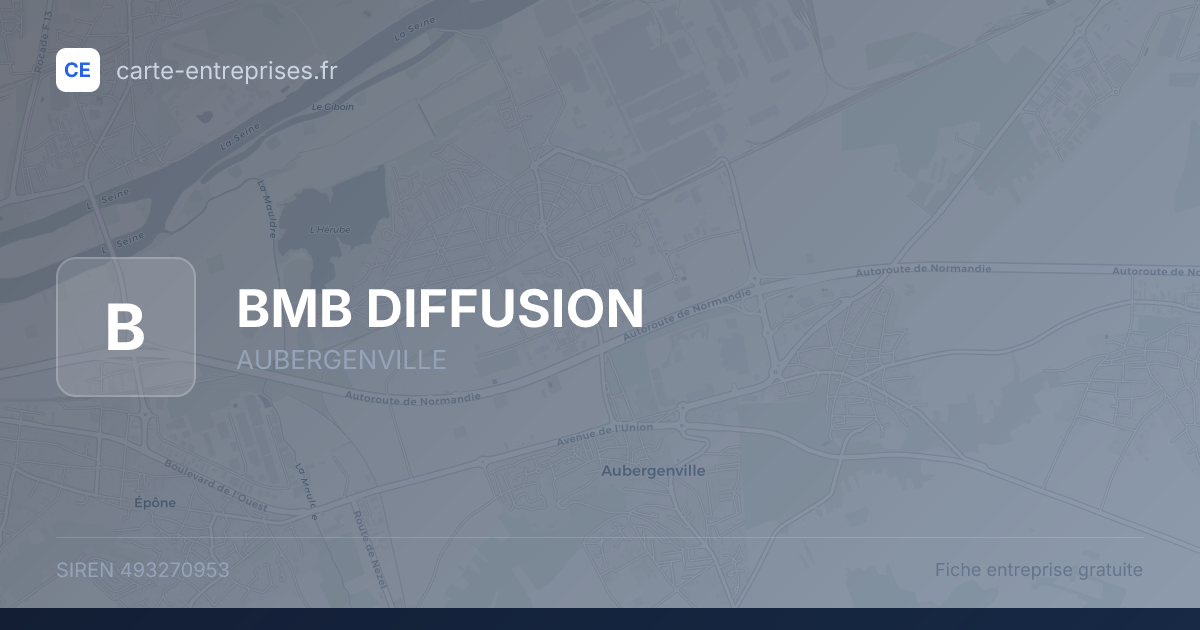 BMB DIFFUSION — 493270953 — fiche entreprise