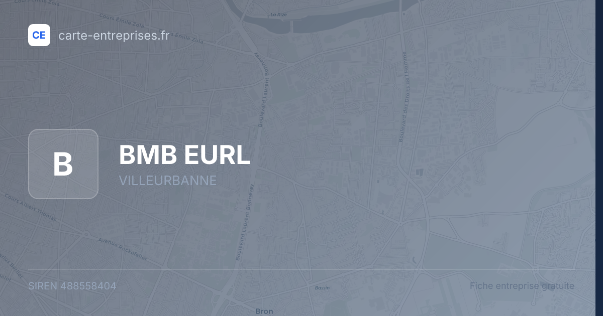 BMB EURL — 488558404 — fiche entreprise