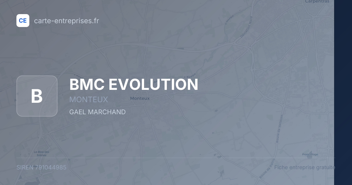 BMC EVOLUTION — 791044985 — fiche entreprise