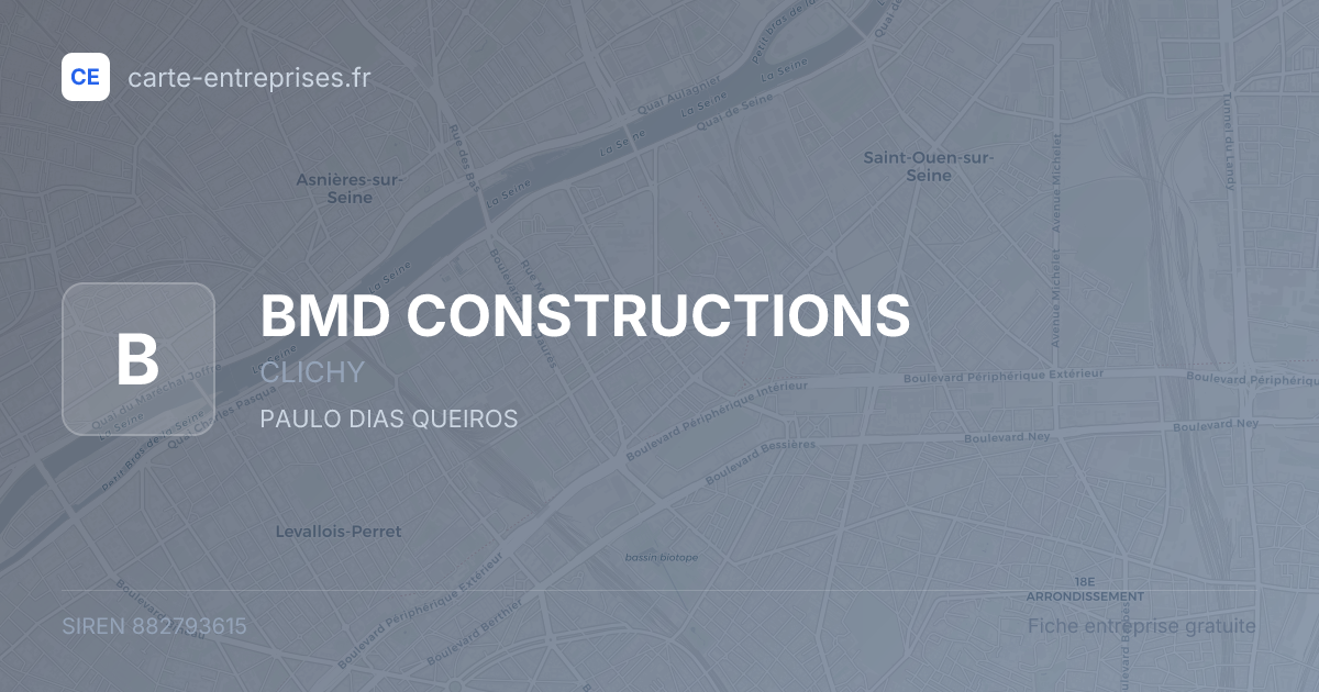 BMD CONSTRUCTIONS — 882793615 — fiche entreprise