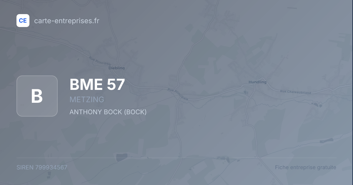BME 57 — 799934567 — fiche entreprise