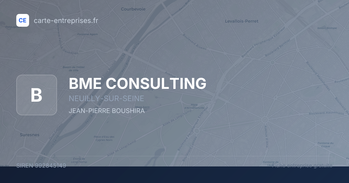 BME CONSULTING — 992845149 — fiche entreprise