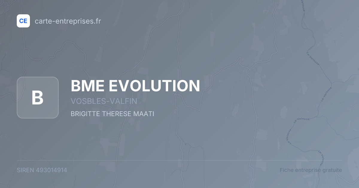 BME EVOLUTION — 493014914 — fiche entreprise