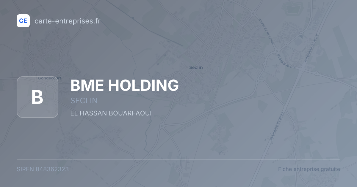 BME HOLDING — 848362323 — fiche entreprise