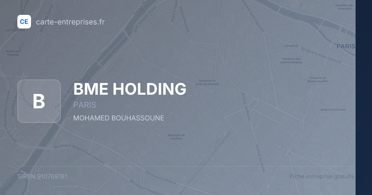 BME HOLDING — 910769181 — fiche entreprise