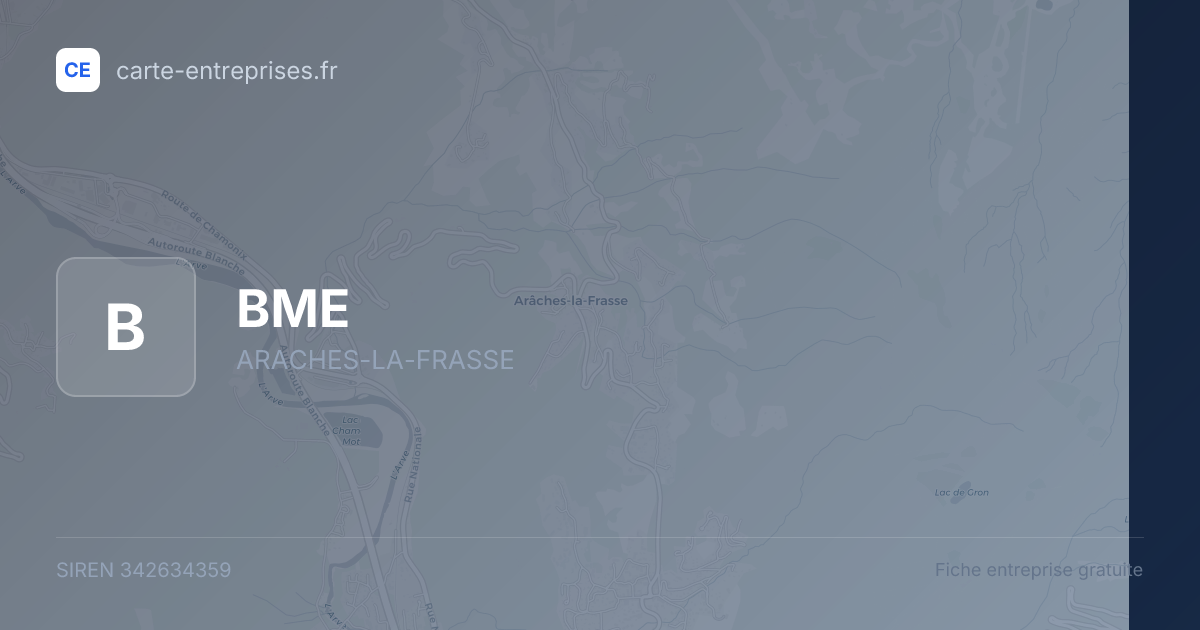 BME — 342634359 — fiche entreprise