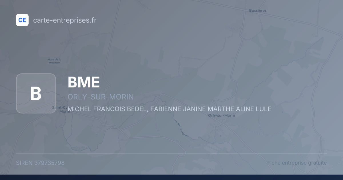 BME — 379735798 — fiche entreprise
