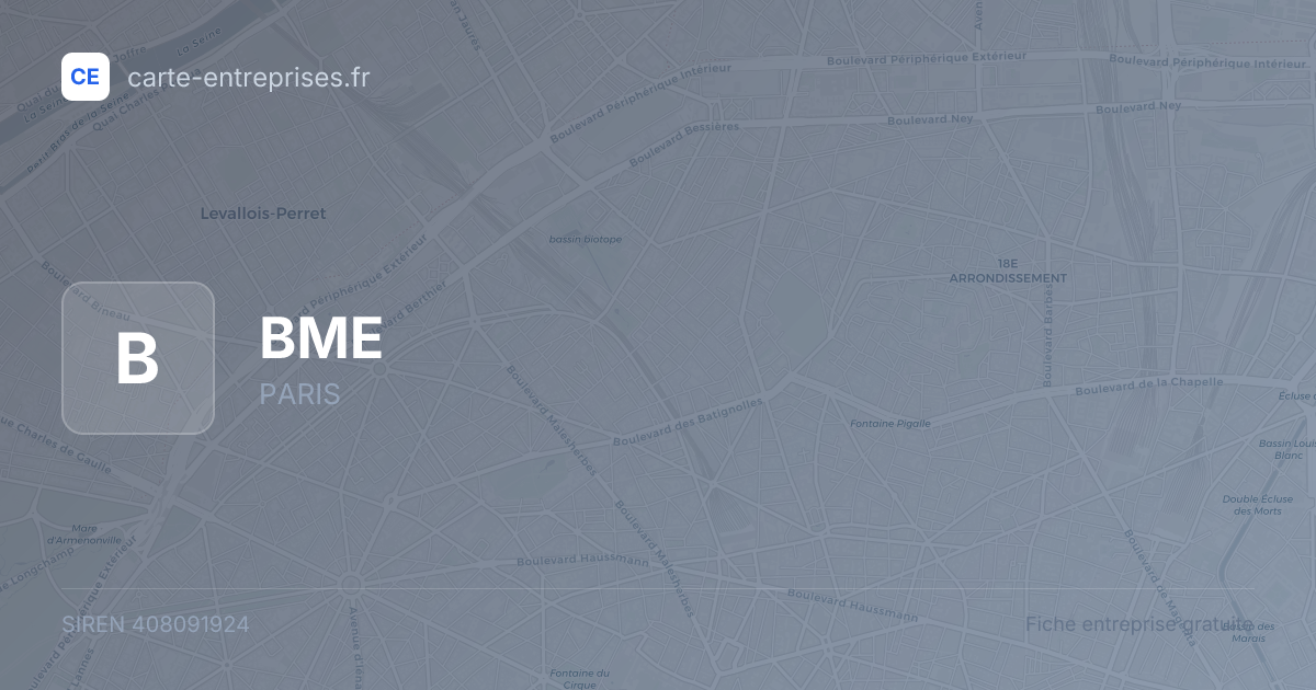 BME — 408091924 — fiche entreprise