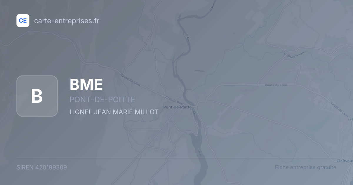 BME — 420199309 — fiche entreprise
