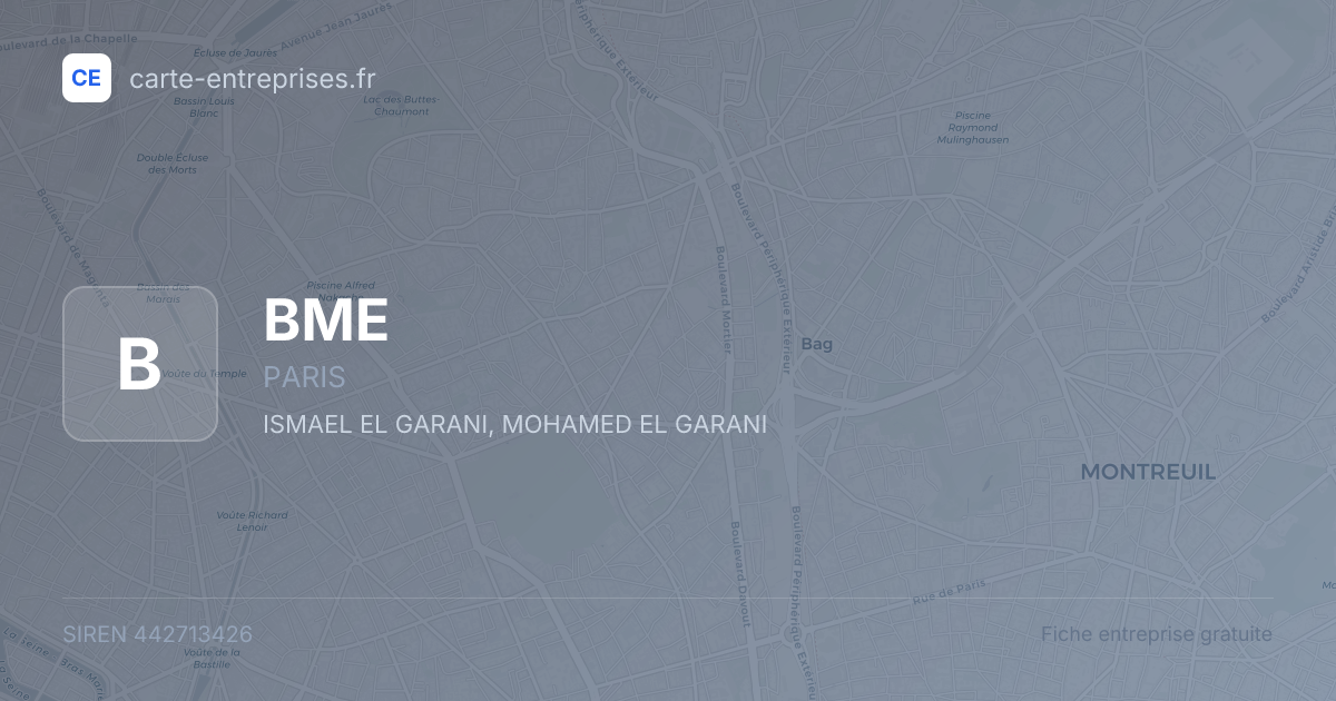 BME — 442713426 — fiche entreprise