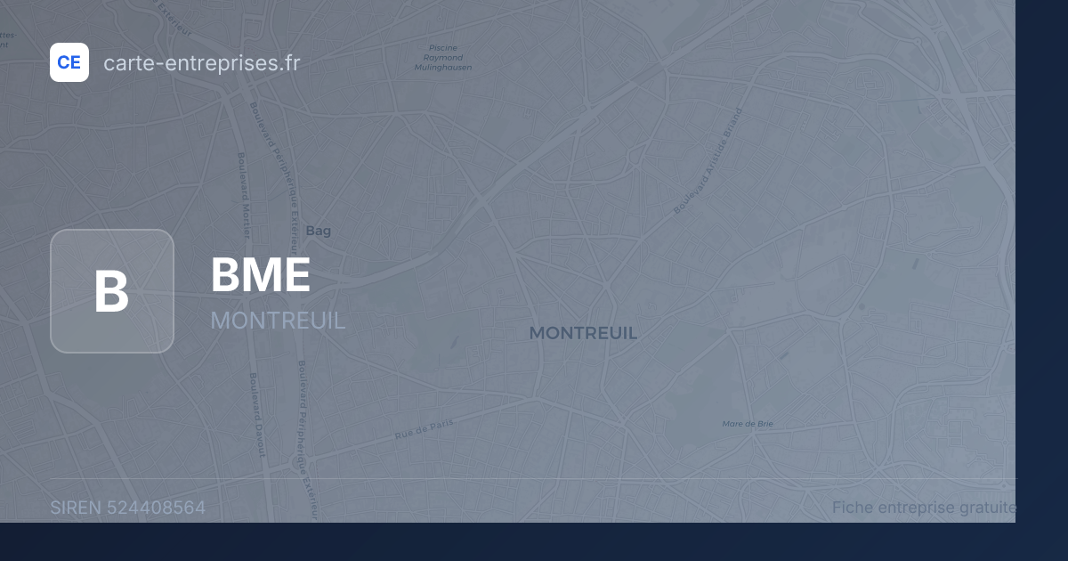 BME — 524408564 — fiche entreprise