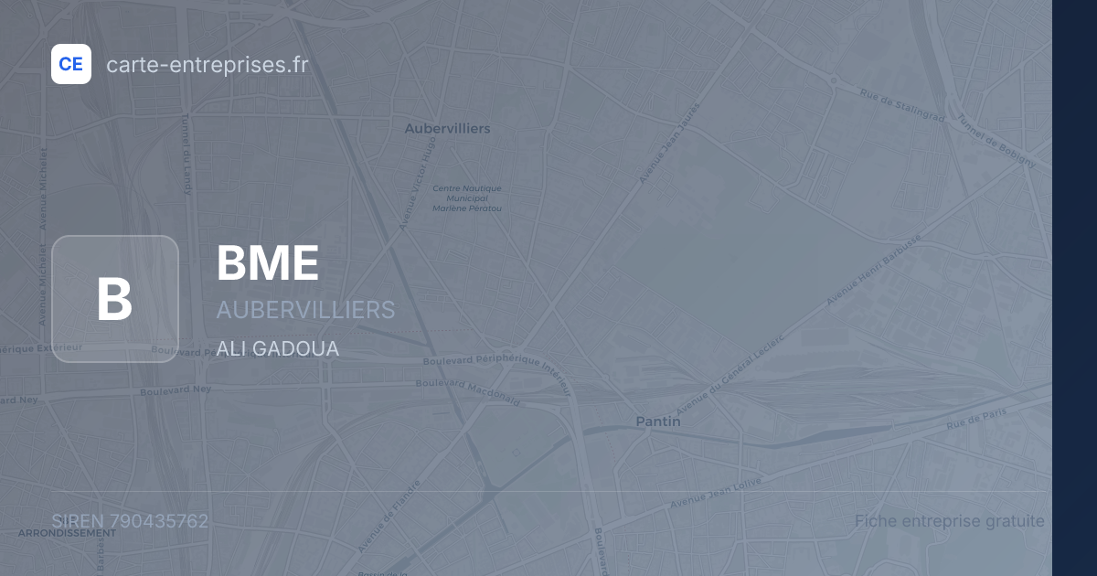 BME — 790435762 — fiche entreprise
