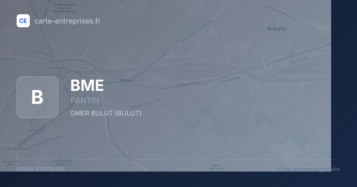 BME — 811018456 — fiche entreprise