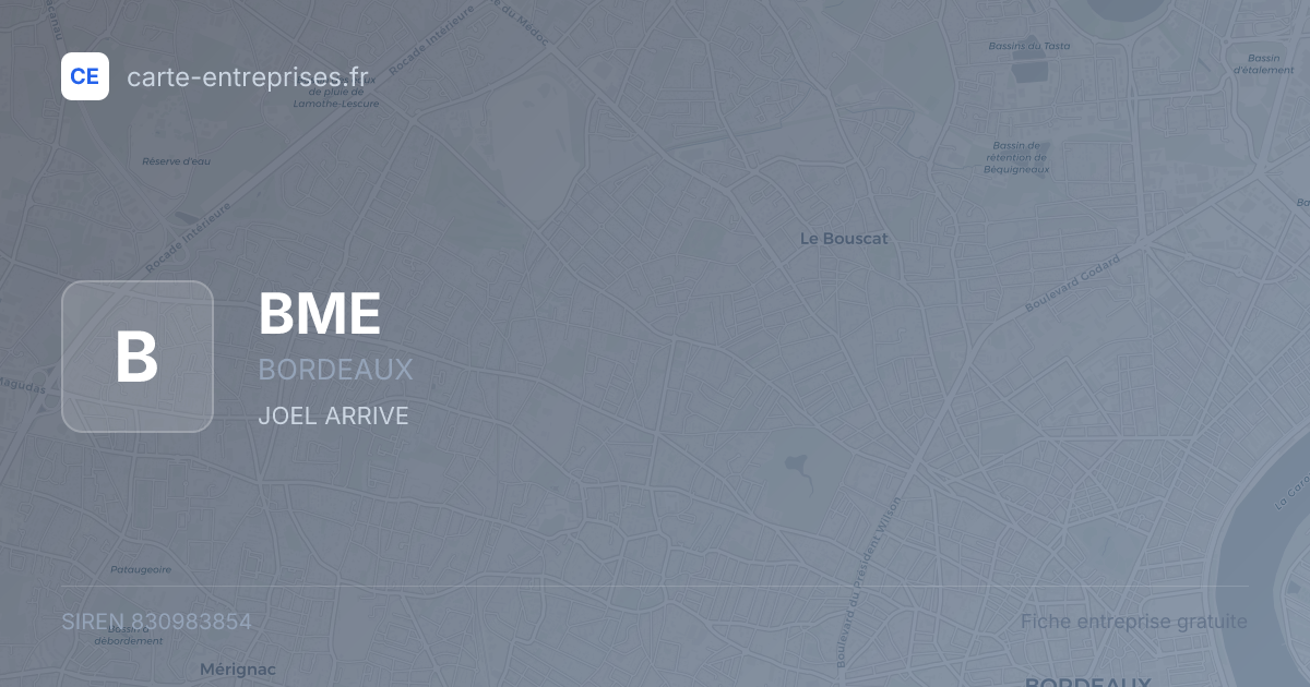 BME — 830983854 — fiche entreprise