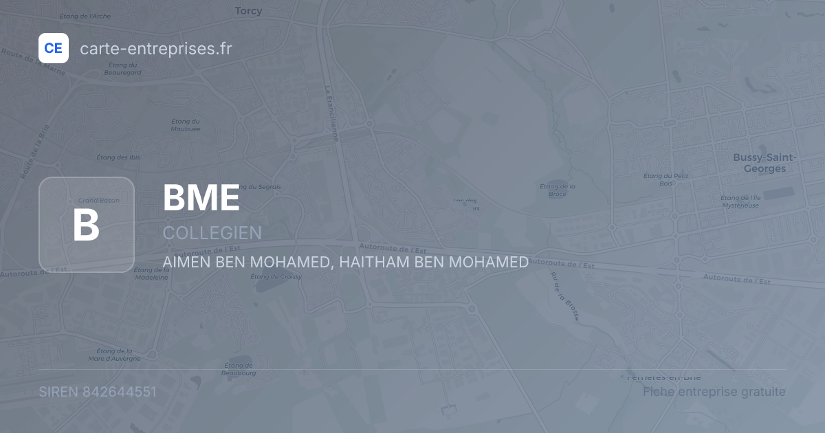 BME — 842644551 — fiche entreprise