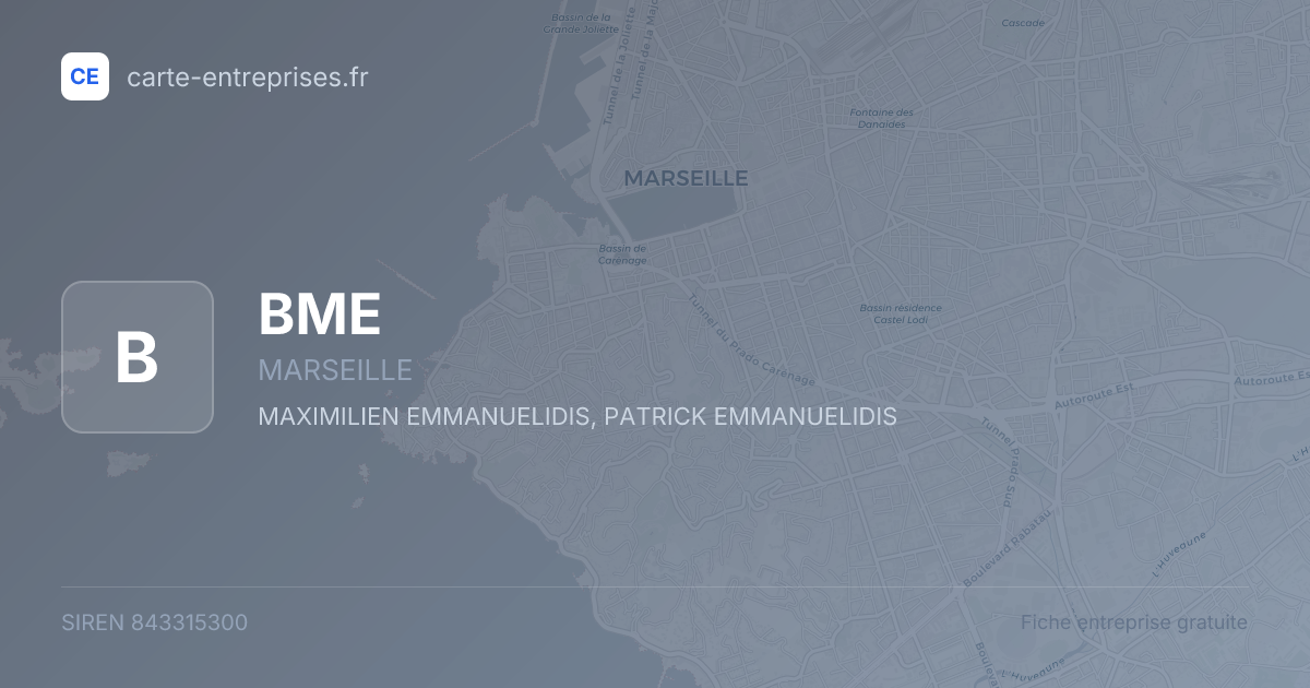 BME — 843315300 — fiche entreprise