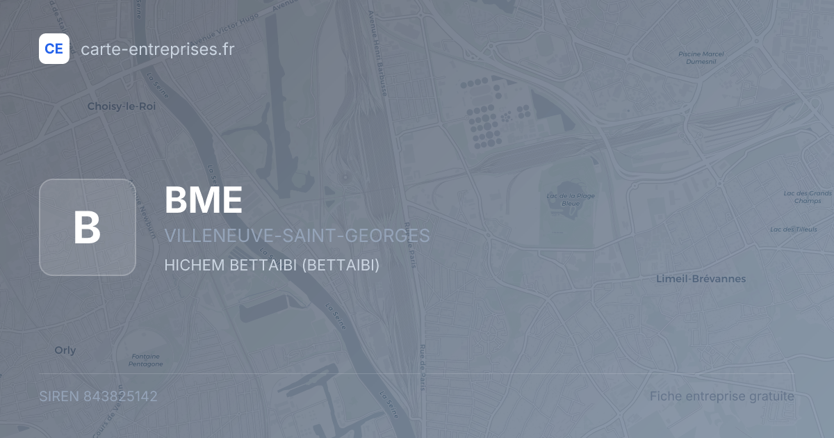 BME — 843825142 — fiche entreprise