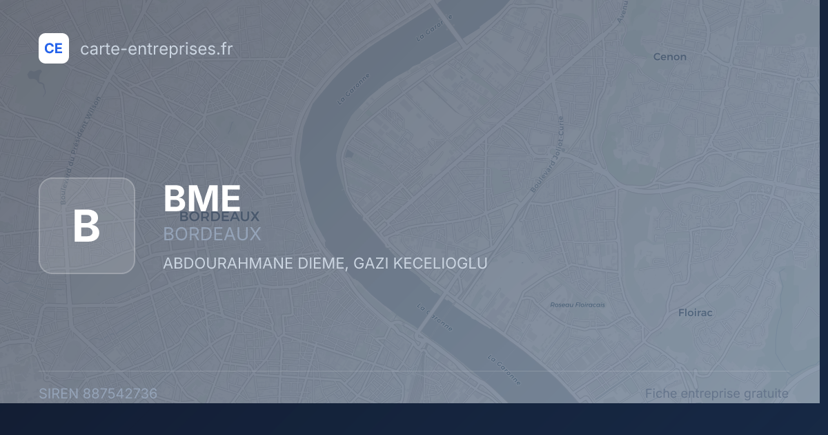 BME — 887542736 — fiche entreprise