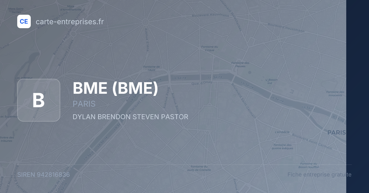 BME — 942816836 — fiche entreprise