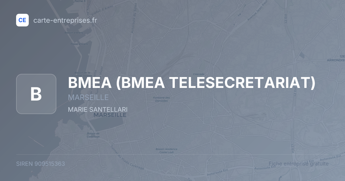 BMEA (BMEA TELESECRETARIAT) — 909515363 — fiche entreprise