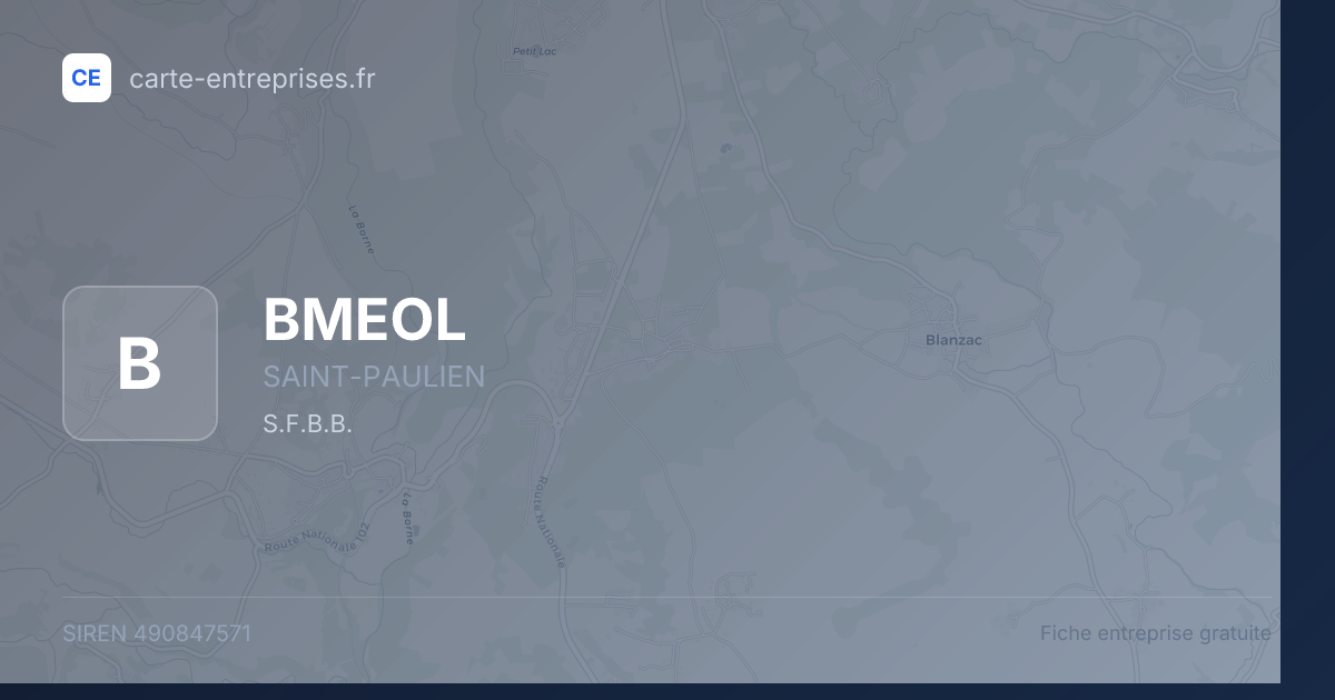 BMEOL — 490847571 — fiche entreprise