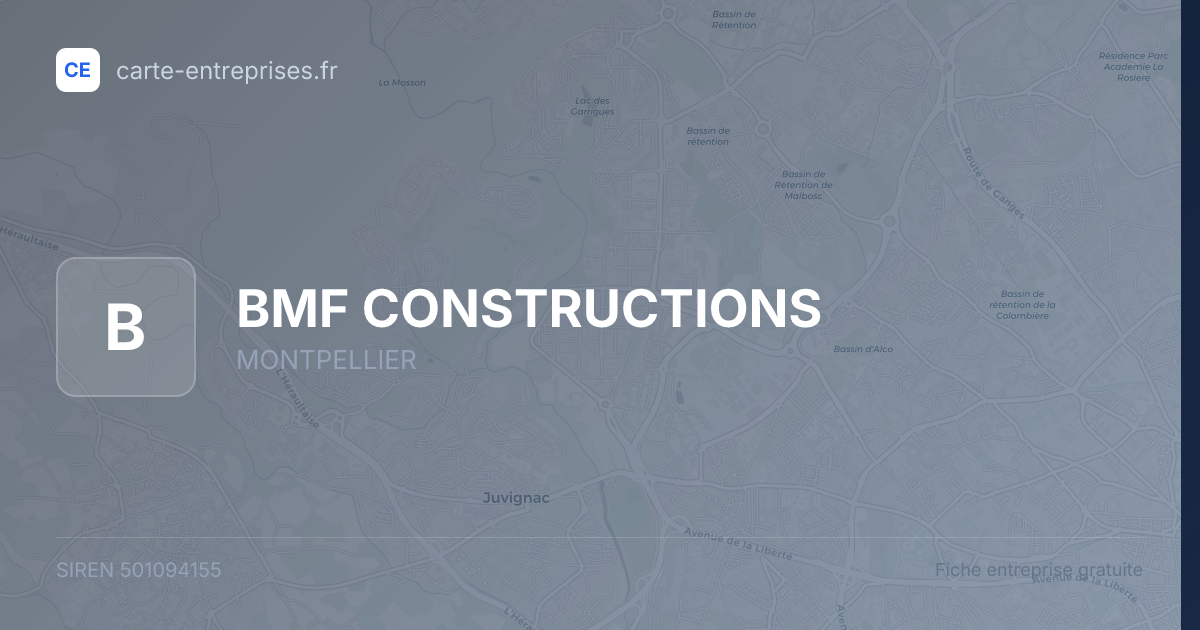 BMF CONSTRUCTIONS — 501094155 — fiche entreprise