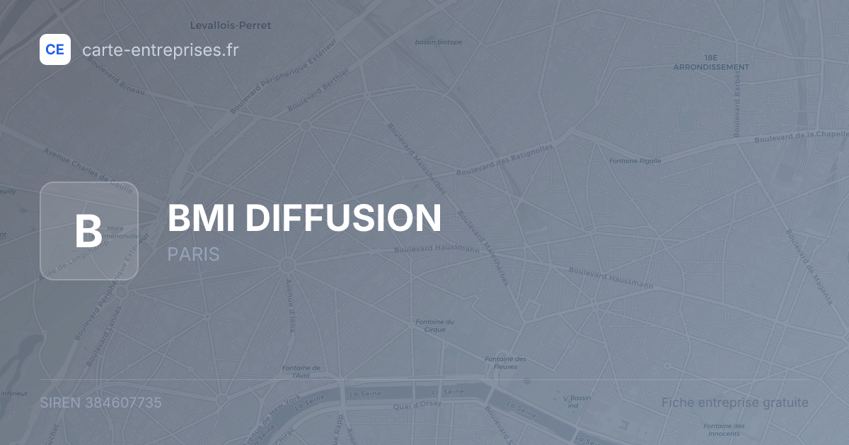 BMI DIFFUSION — 384607735 — fiche entreprise