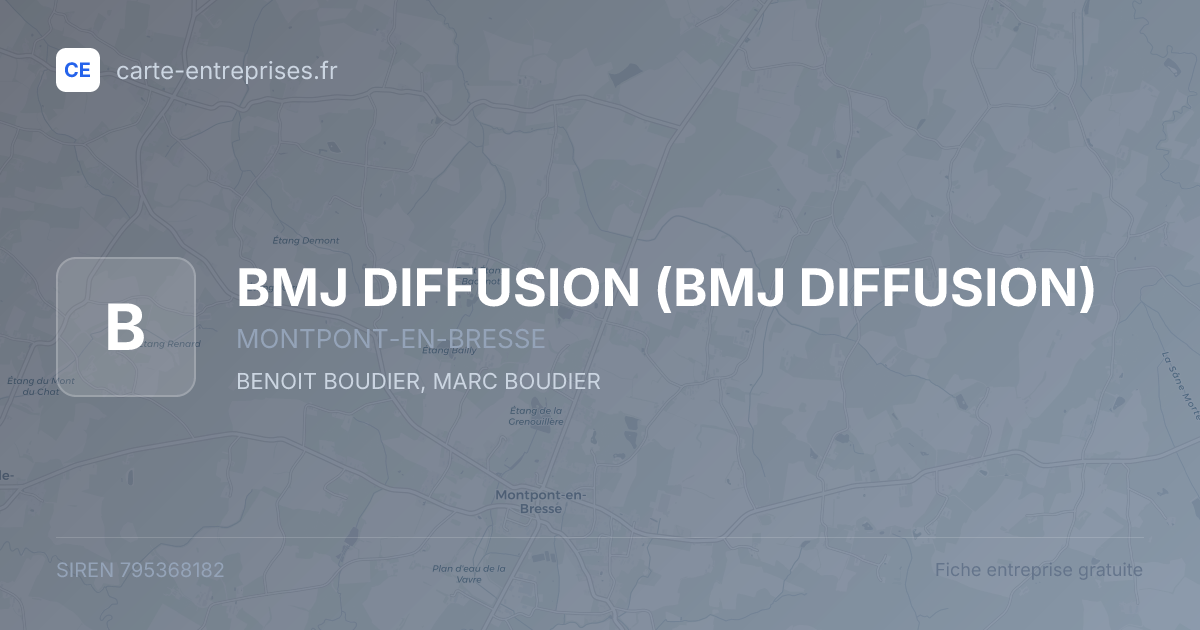 BMJ DIFFUSION — 795368182 — fiche entreprise