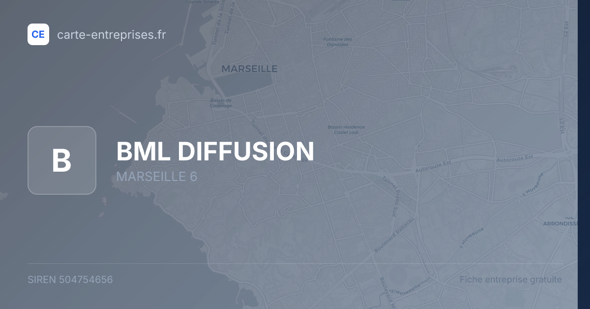 BML DIFFUSION — 504754656 — fiche entreprise