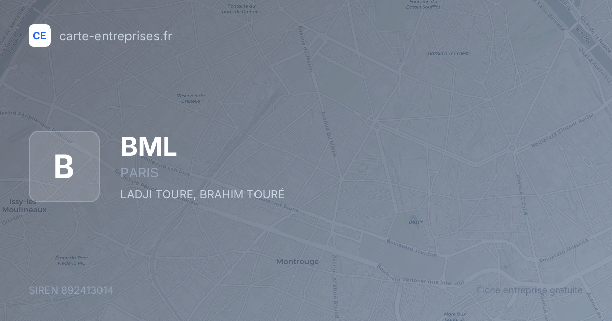 BML — 892413014 — fiche entreprise