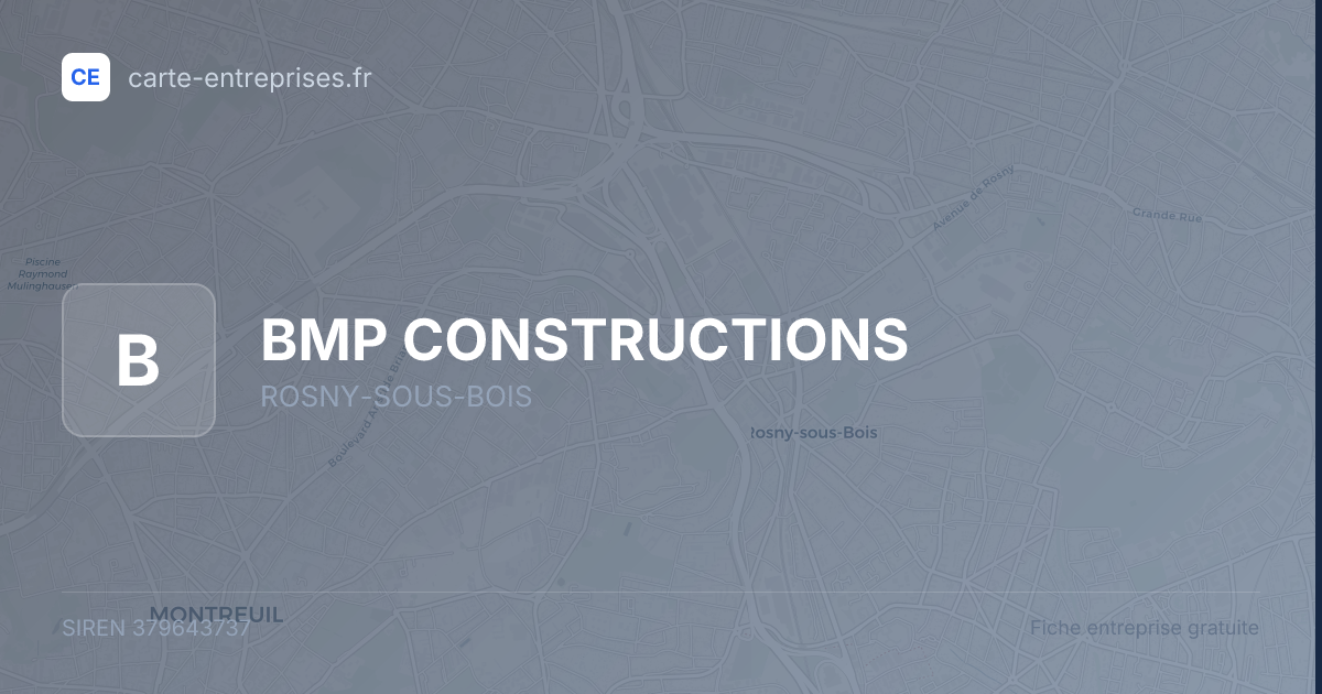 BMP CONSTRUCTIONS — 379643737 — fiche entreprise