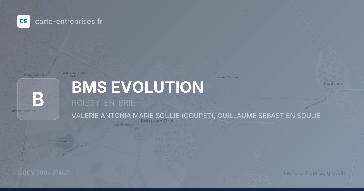 BMS EVOLUTION — 790407407 — fiche entreprise