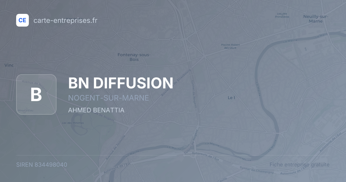 BN DIFFUSION — 834498040 — fiche entreprise