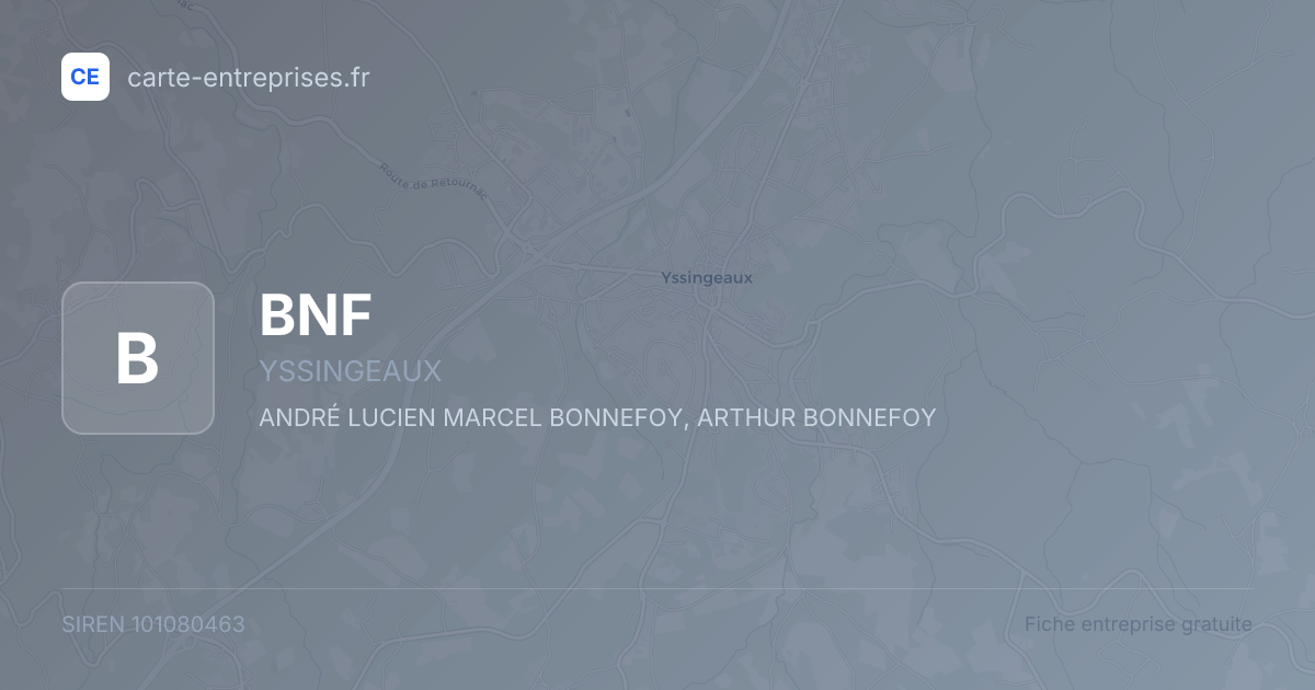 BNF — 101080463 — fiche entreprise