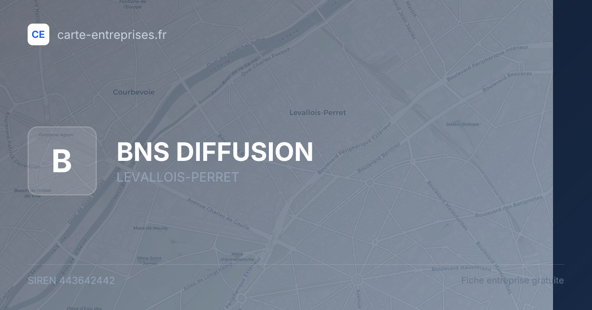 BNS DIFFUSION — 443642442 — fiche entreprise