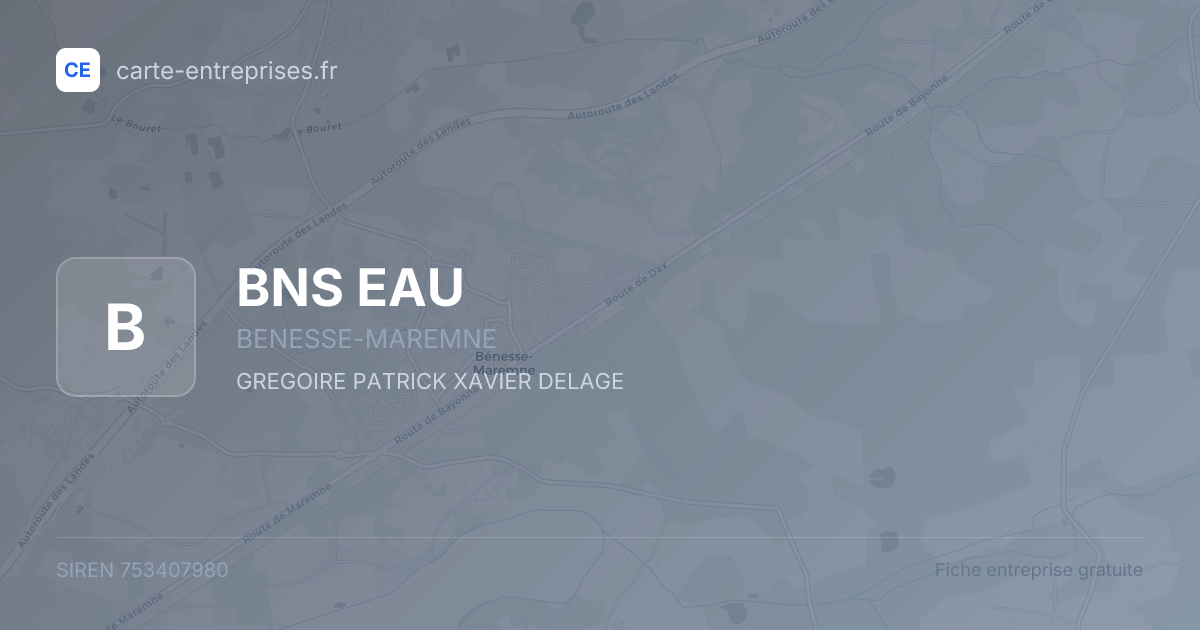 BNS EAU — 753407980 — fiche entreprise