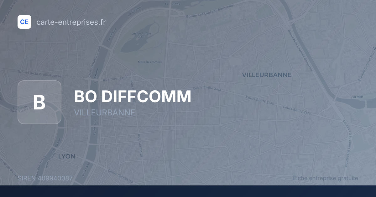 BO DIFFCOMM — 409940087 — fiche entreprise