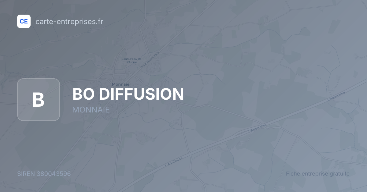 BO DIFFUSION — 380043596 — fiche entreprise