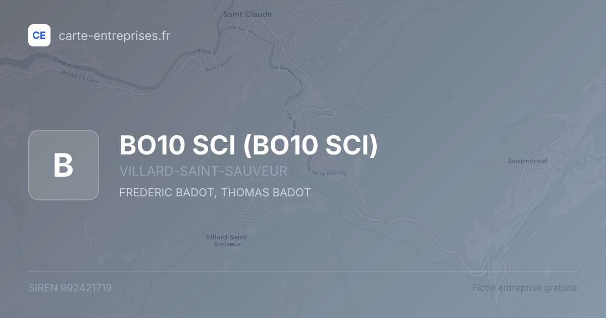 BO10 SCI — 992421719 — fiche entreprise