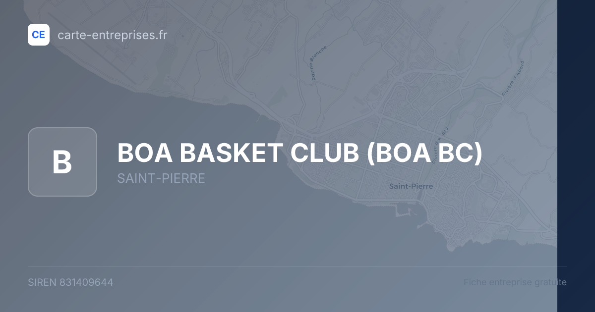 BOA BASKET CLUB (BOA BC) — 831409644 — fiche entreprise
