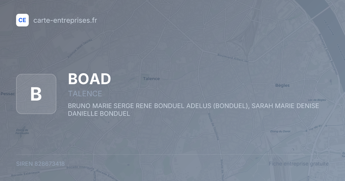 BOAD — 828673418 — fiche entreprise